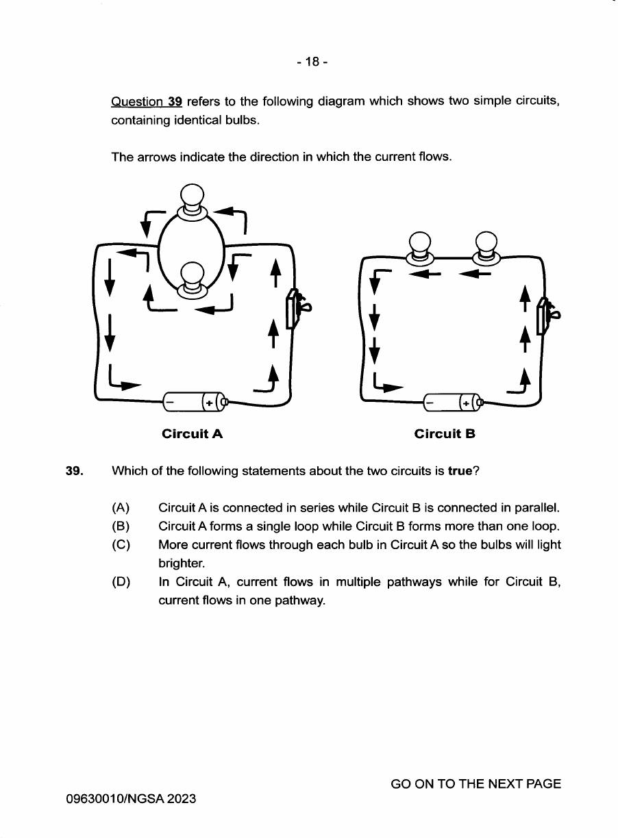 Source page for 2023 P1 Q39