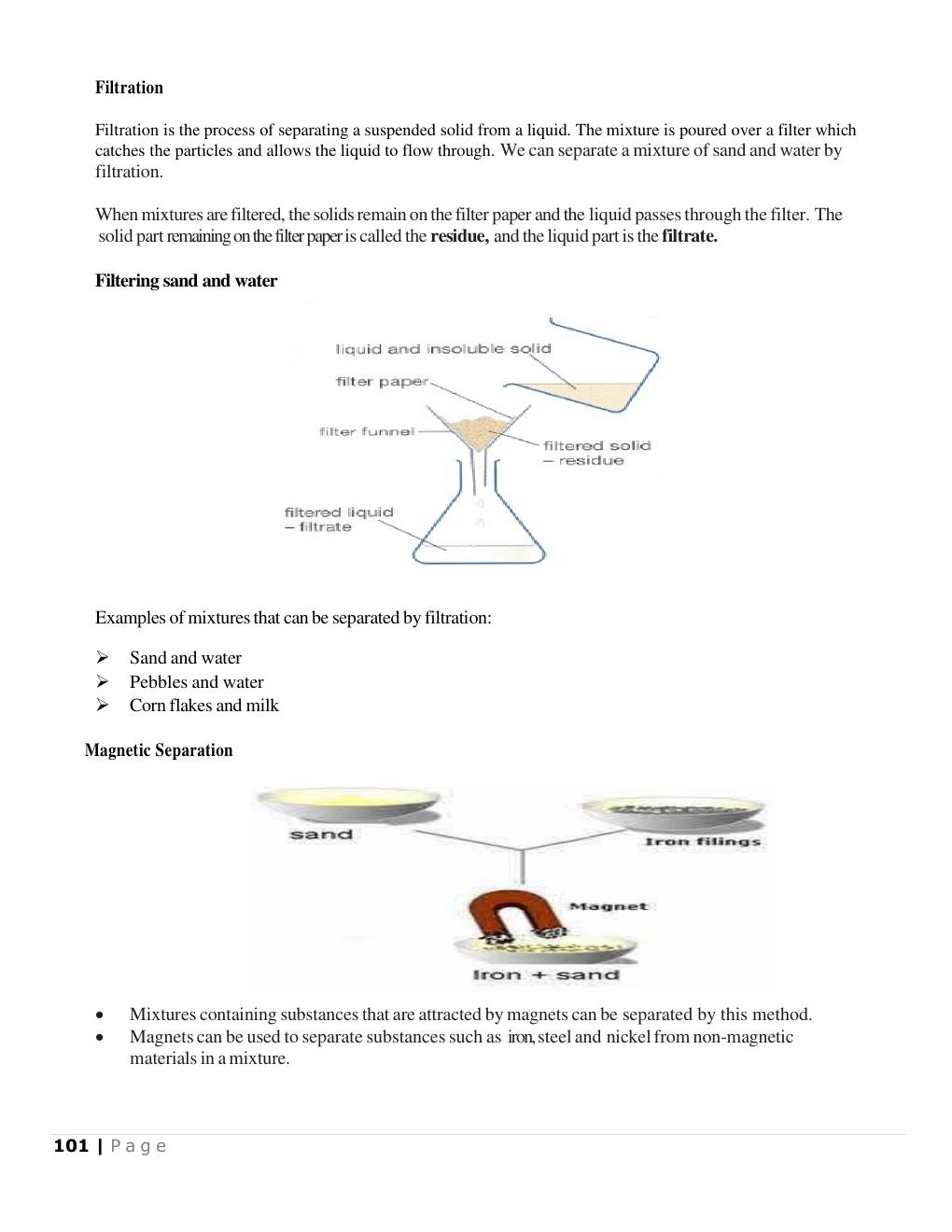 Filtration (Science Notes p.102)