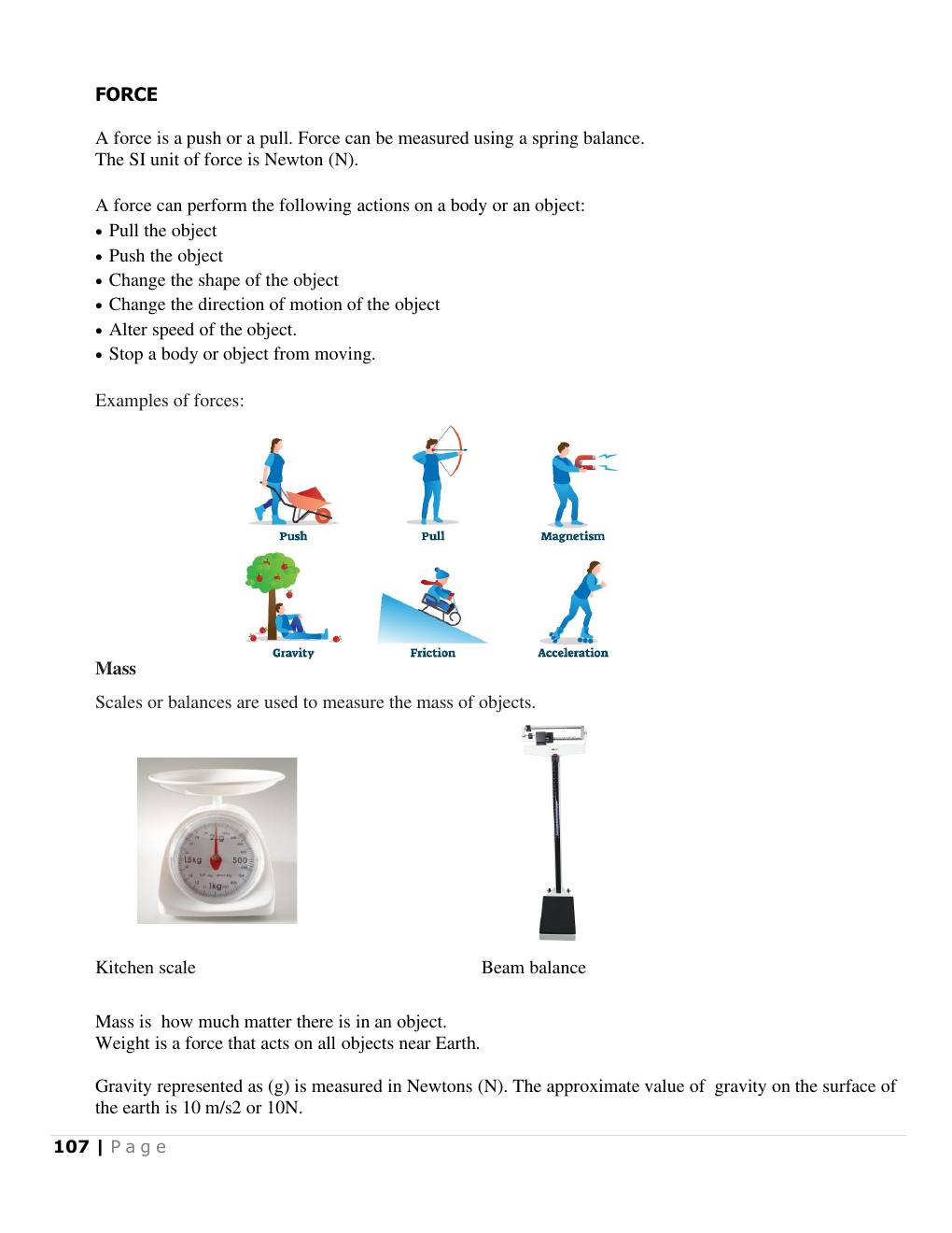 Force (Science Notes p.108)