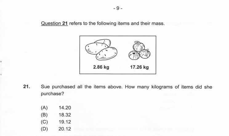 Diagram for question 21