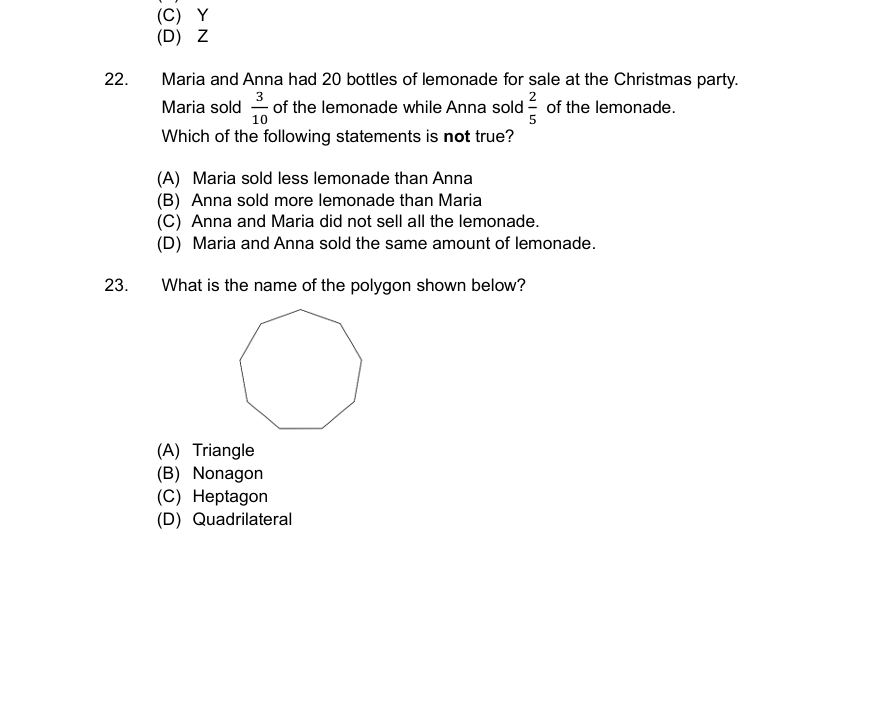 Diagram for question 23
