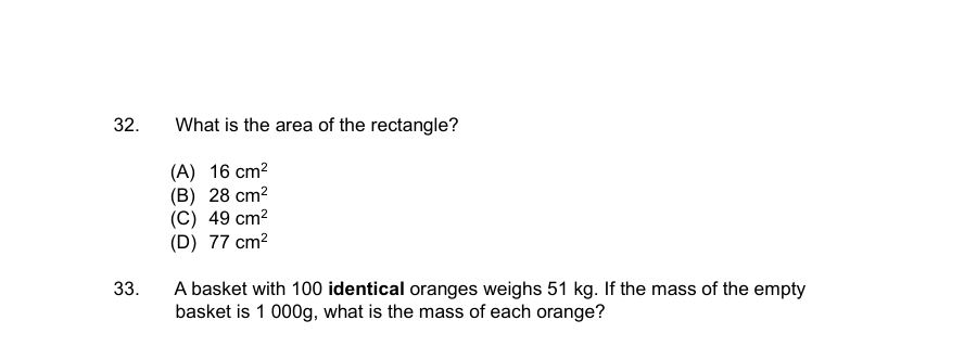 Diagram for question 32