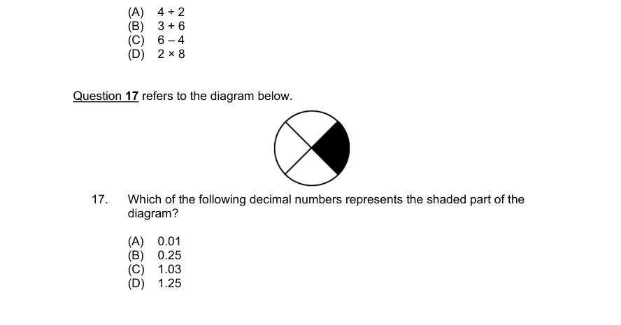 Diagram for question 17