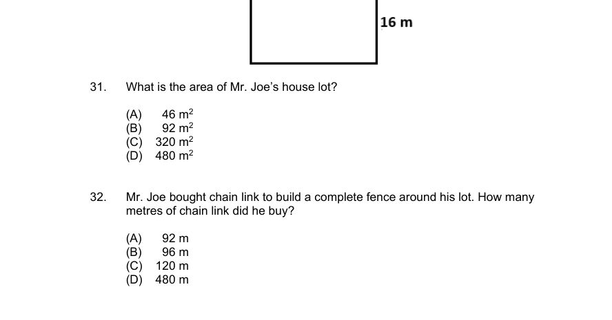 Diagram for question 32