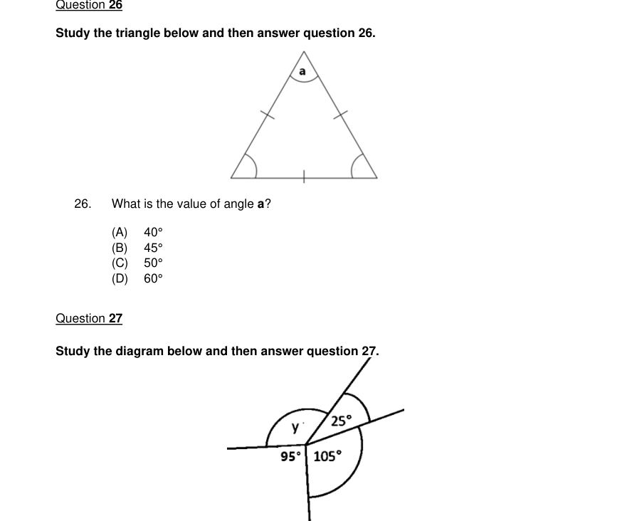 Diagram for question 26
